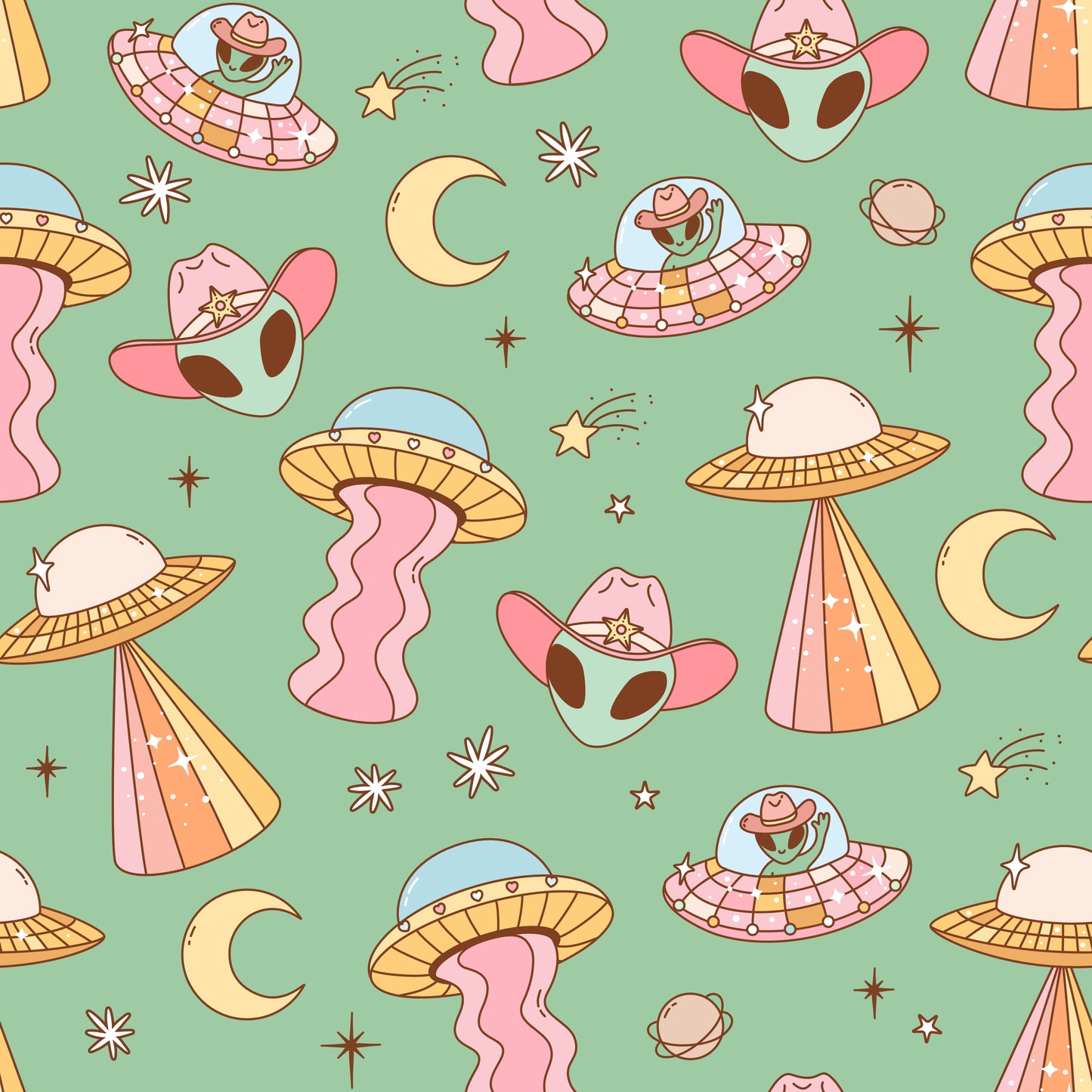 SPACE COWBOY SCRUB SET