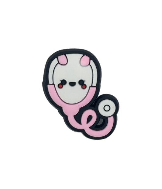 PINK STETHOSCOPE SHOE CHARM