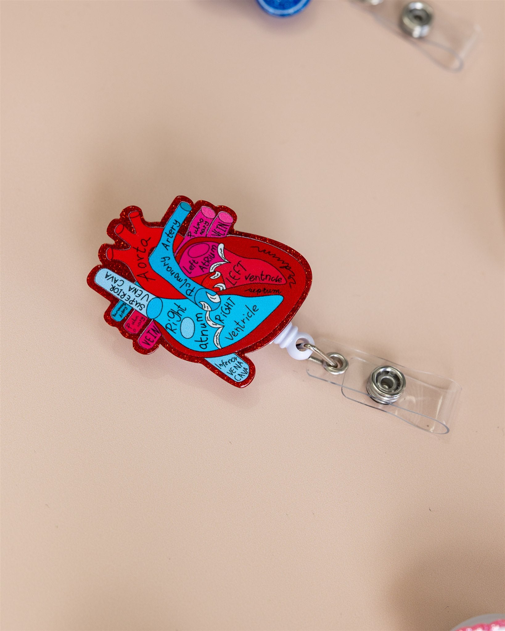 ANATOMICAL HEART BADGE REEL