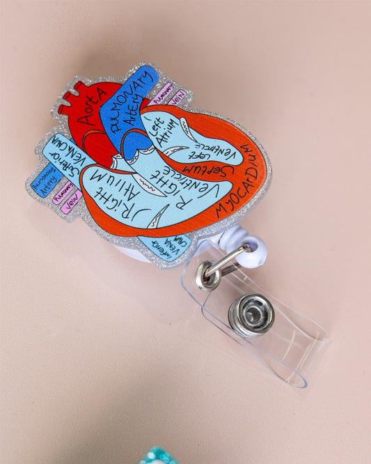 ANATOMICAL HEART BADGE REEL