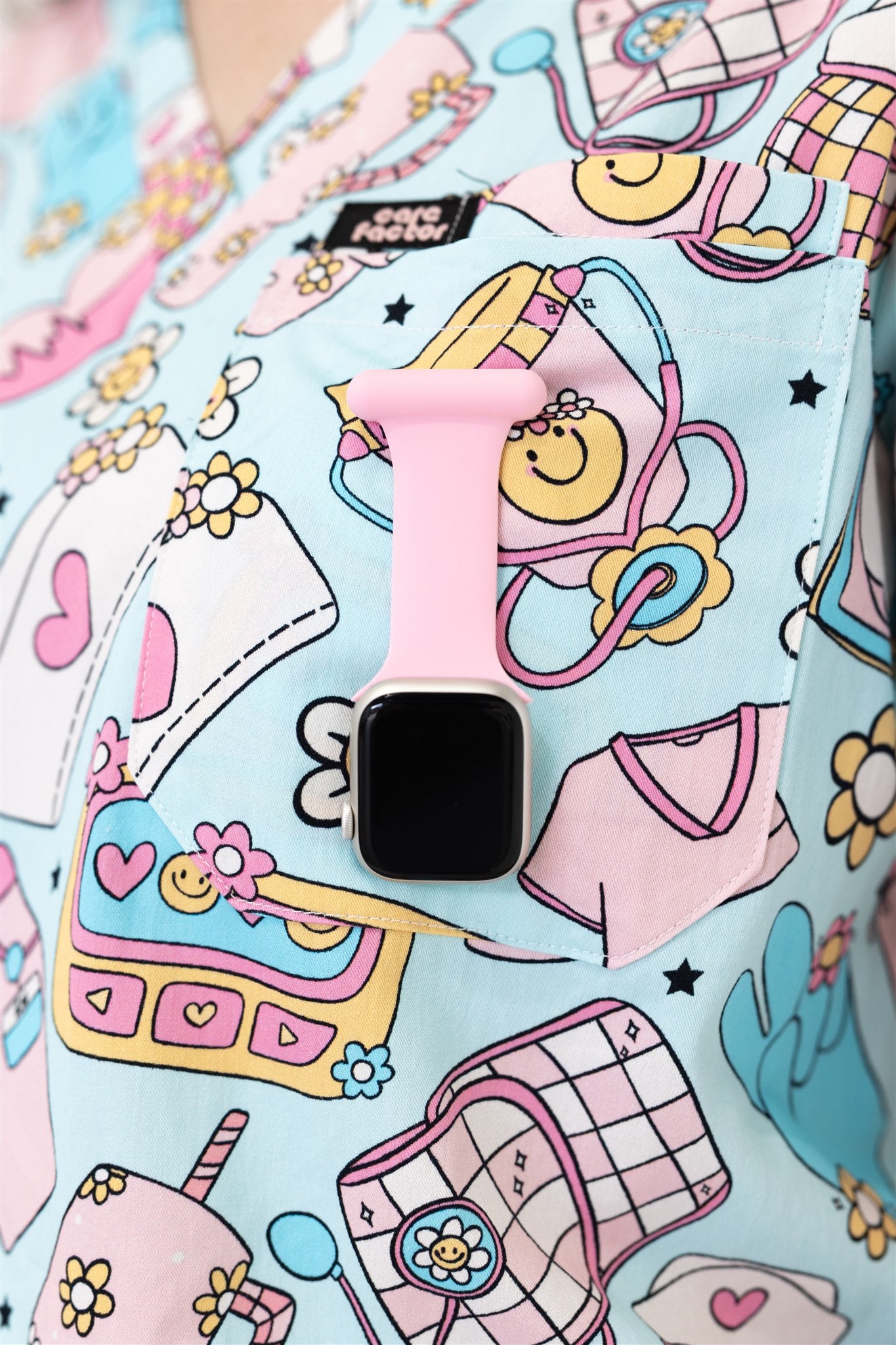 PINK APPLE FOB WATCH