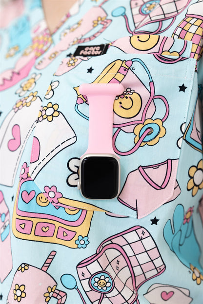PINK APPLE FOB WATCH
