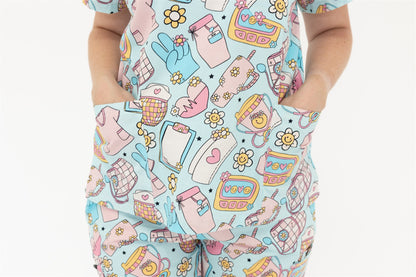 NURSE LIFE SCRUB SET POCKETS