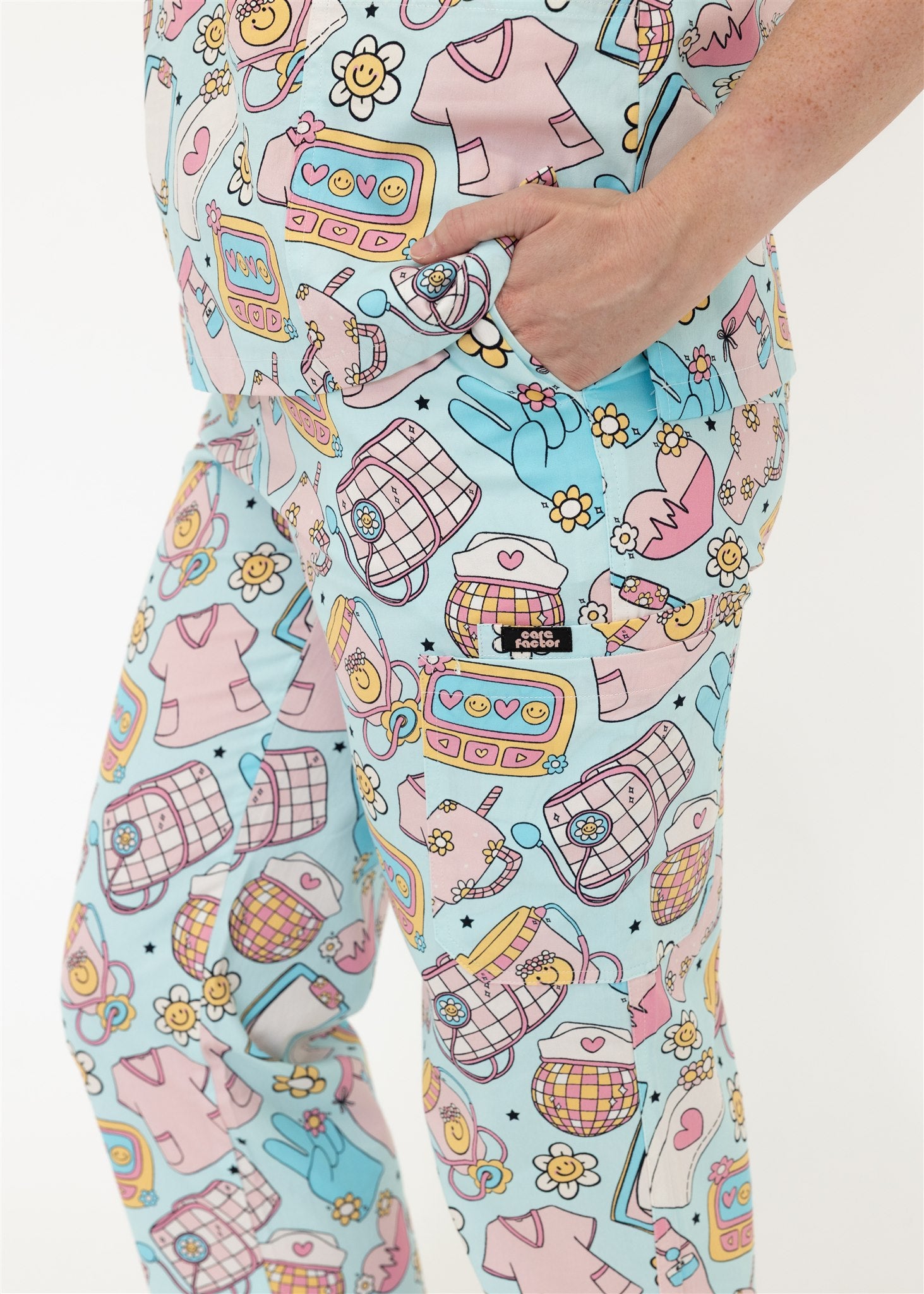 NURSE LIFE SCRUB SET PANT POCKET