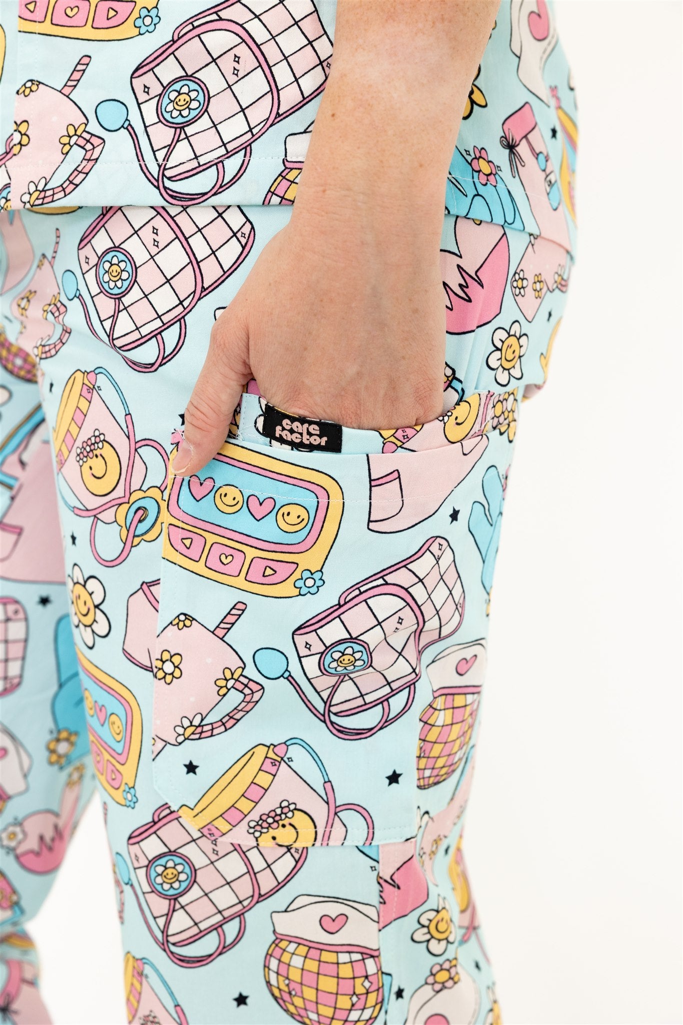 NURSE LIFE SCRUB SET PANT POCKET